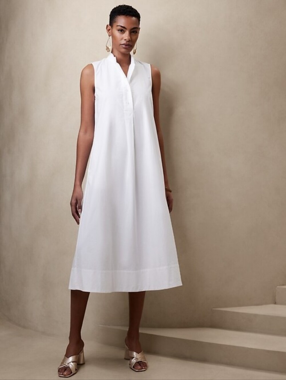 NWOT BANANA REPUBLIC RAVINE MIDI SHIRTDRESS